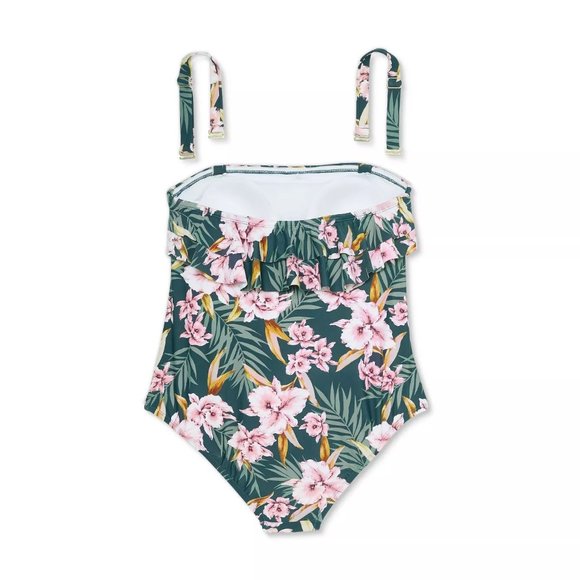 Women's One Piece Swimsuit High Coverage Floral - Picture 8 of 9